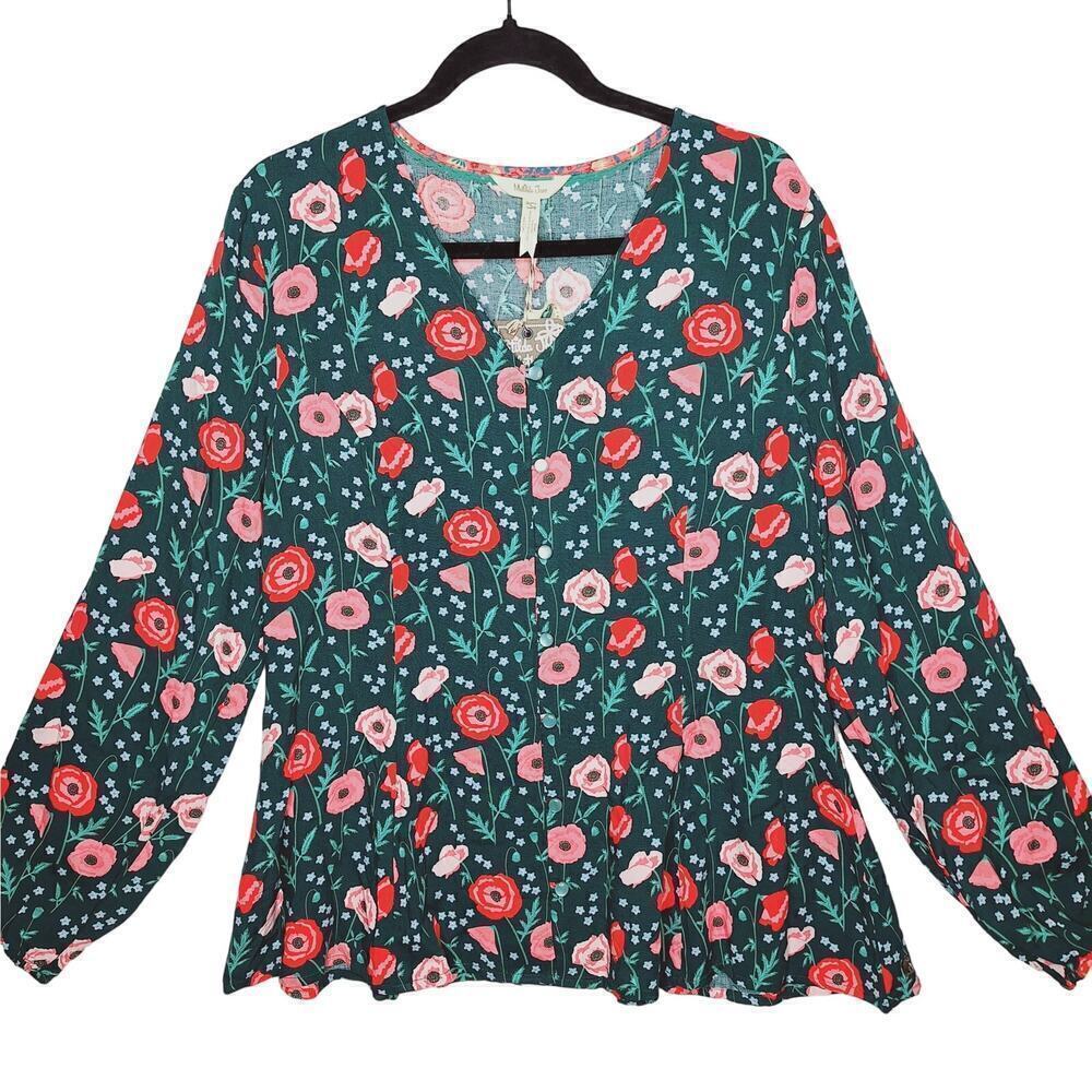 Matilda Jane Top Yesteryear Once Upon A Time Poppy Tunic Large Floral Cottage